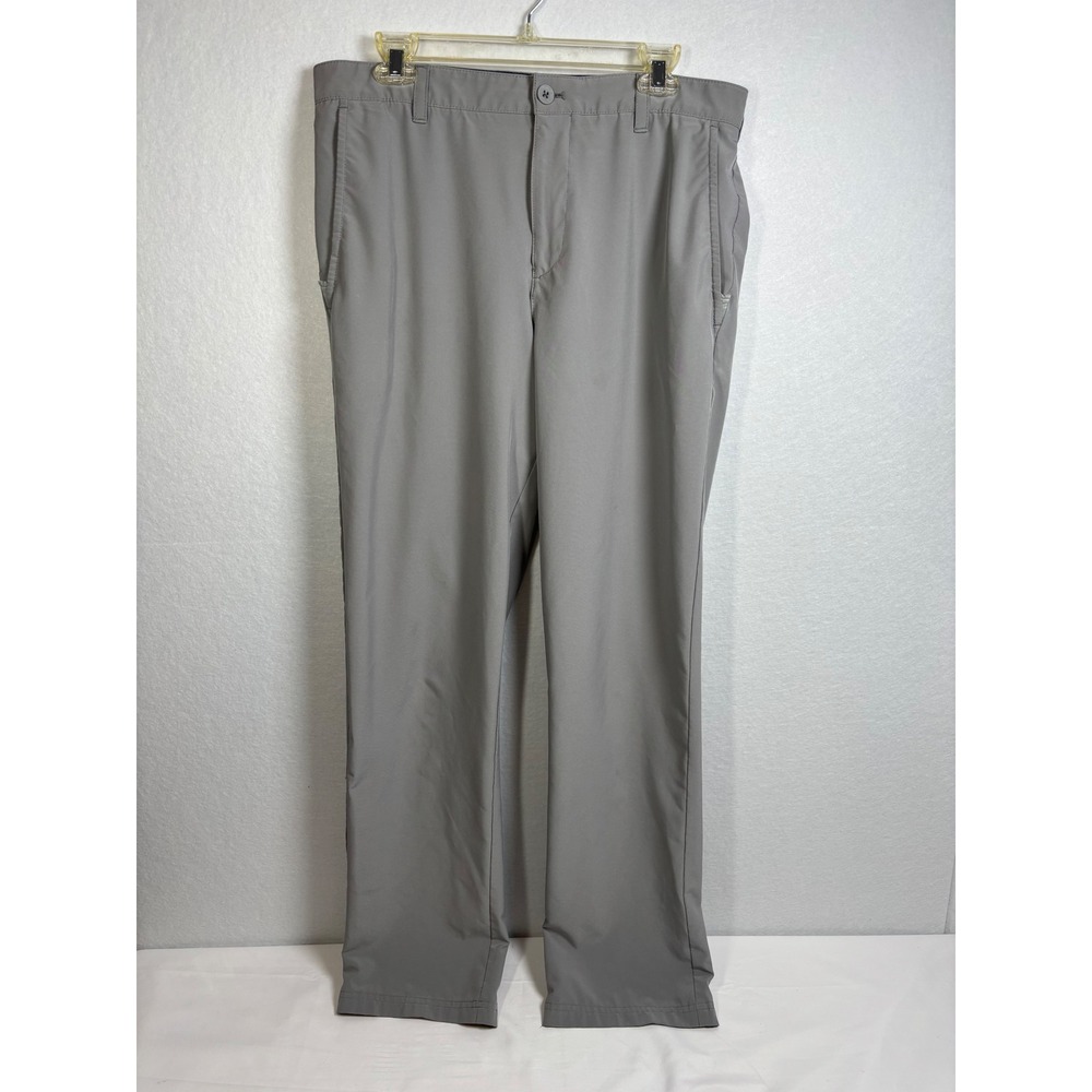 IZOD Golf Pants Mens 34x34 Gray Polyester Spandex Classic Stretch Active Outdoor